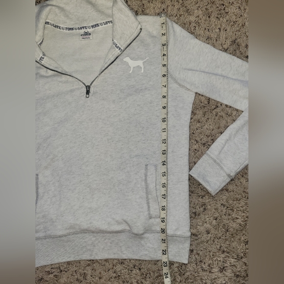 Victoria's Secret Pink Quarter Zip Pullover Women's Sz XS - Picture 8 of 12